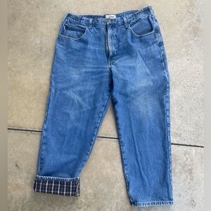 Vintage L.L. Bean, Flannel Lined Jeans, Size 38